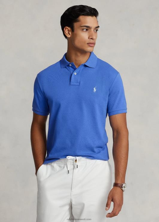 Ralph Lauren mehed slim fit võrkkangast moodne polosärk PR0V14 neiukivi sinine