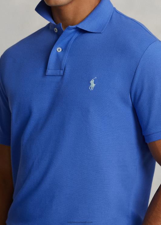 Ralph Lauren mehed slim fit võrkkangast moodne polosärk PR0V14 neiukivi sinine