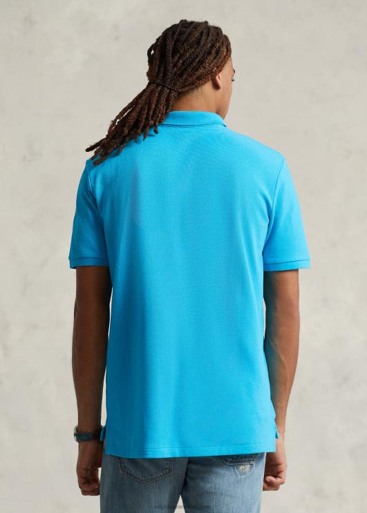 Ralph Lauren mehed slim fit võrkkangast moodne polosärk PR0V16 abajas sinine/oranž