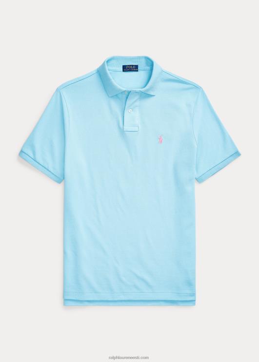 Ralph Lauren mehed slim fit võrkkangast moodne polosärk PR0V17 türkiissinine nova