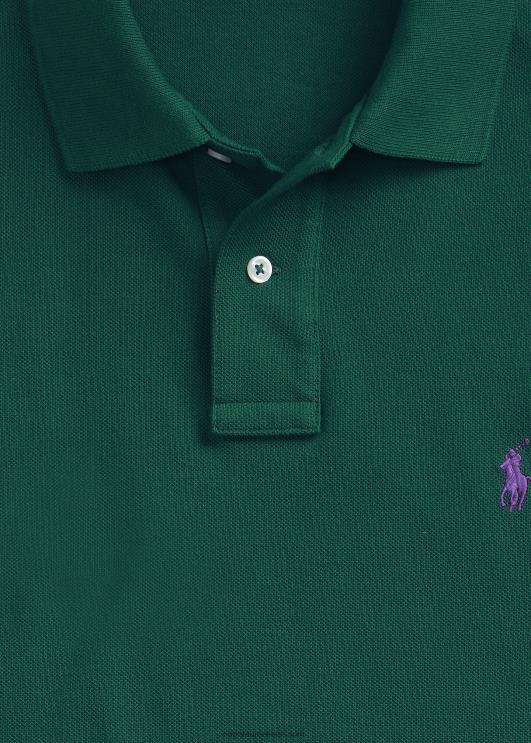 Ralph Lauren mehed slim fit võrkkangast mugav polosärk PR0V25 uus mets/lilla
