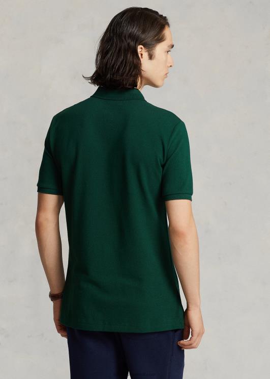 Ralph Lauren mehed slim fit võrkkangast mugav polosärk PR0V26 kolledžiroheline/burgundia