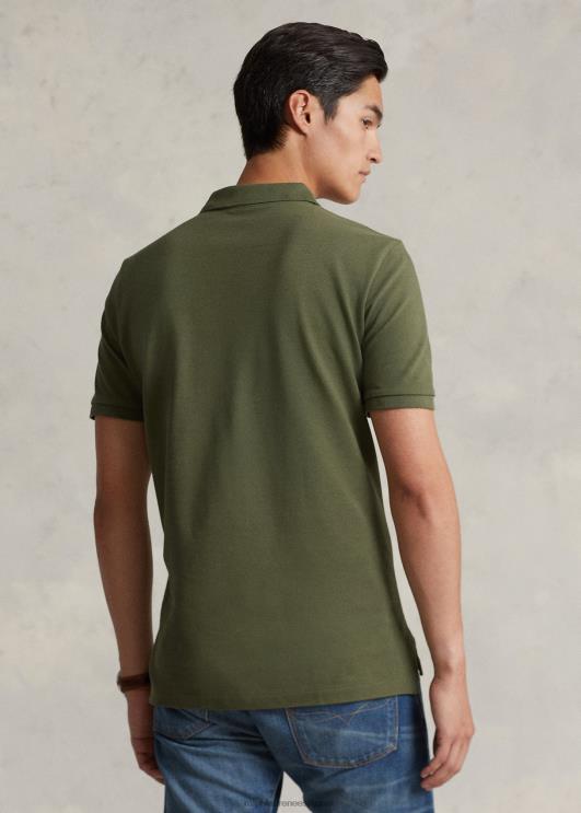 Ralph Lauren mehed slim fit võrkkangast mugav polosärk PR0V27 tume salvei