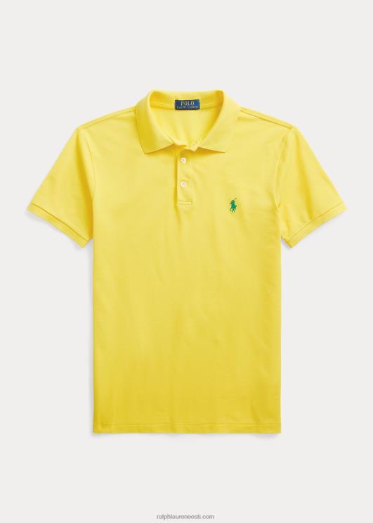 Ralph Lauren mehed slim fit venivast võrgust polosärk PR0V951 sidrunipuru