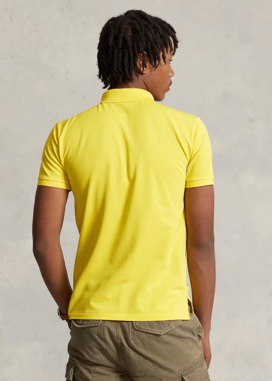 Ralph Lauren mehed slim fit venivast võrgust polosärk PR0V951 sidrunipuru