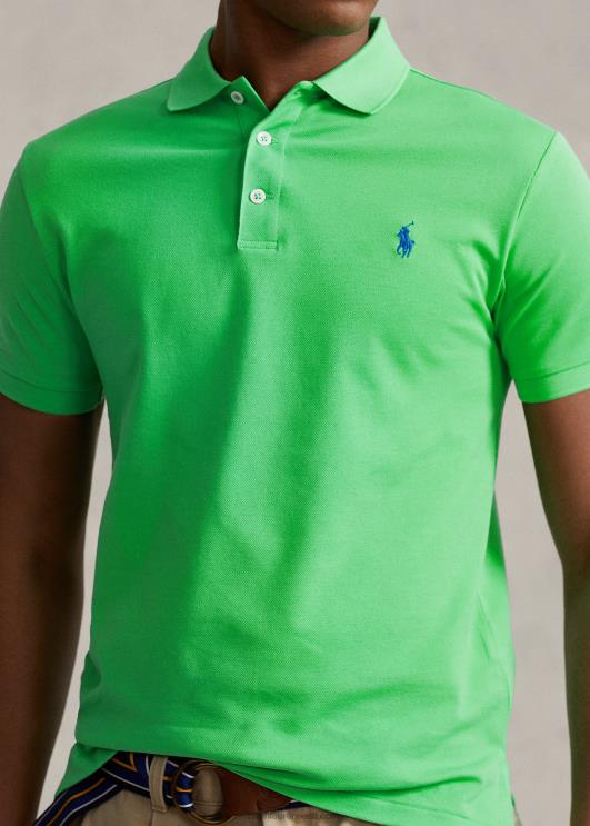 Ralph Lauren mehed slim fit venivast võrgust polosärk PR0V953 tsükkel roheline