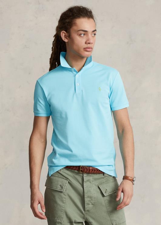 Ralph Lauren mehed slim fit venivast võrgust polosärk PR0V954 hammond sinine