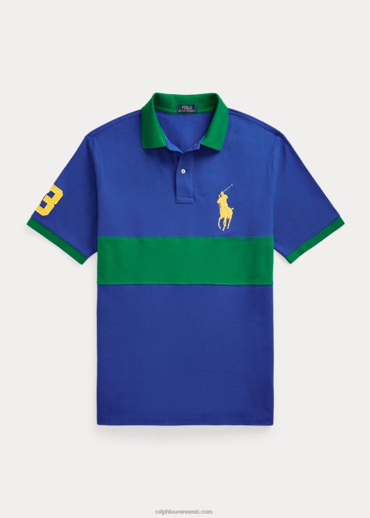 Ralph Lauren mehed suur ponivõrgust polosärk PR0V1631 safiir / esmane roheline
