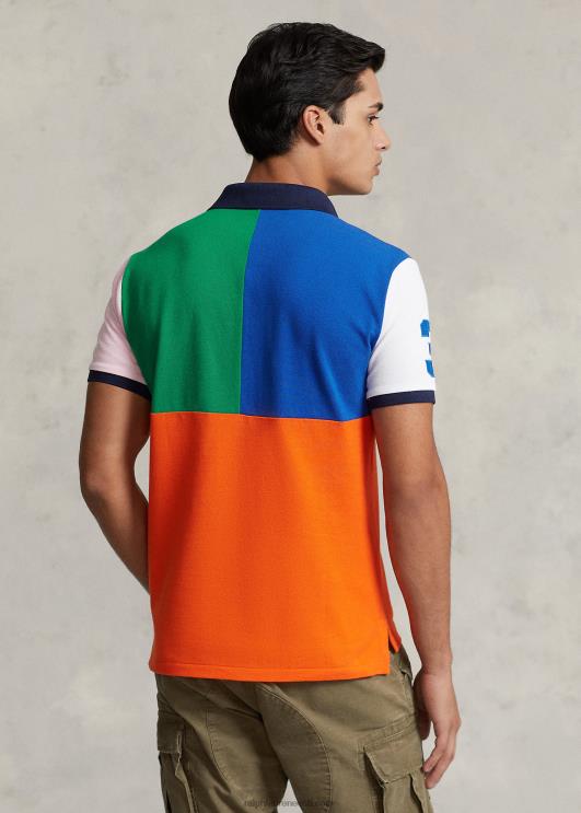 Ralph Lauren mehed suur ponivõrgust polosärk - sobib kõigile PR0V8541 purjetav oranž multi