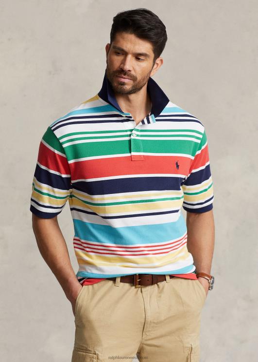 Ralph Lauren mehed triibulise võrguga polosärk PR0V1469 valge multi