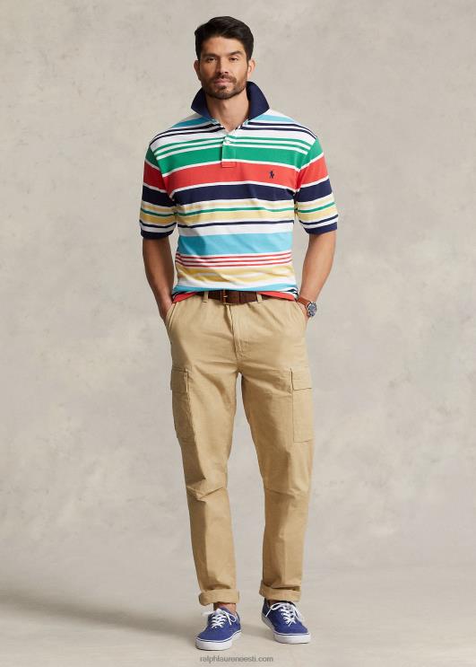 Ralph Lauren mehed triibulise võrguga polosärk PR0V1469 valge multi