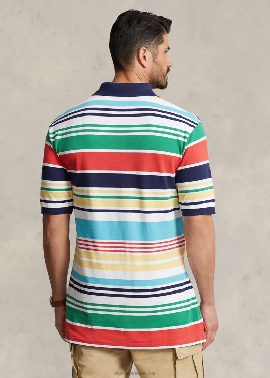 Ralph Lauren mehed triibulise võrguga polosärk PR0V1469 valge multi