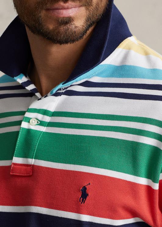 Ralph Lauren mehed triibulise võrguga polosärk PR0V1469 valge multi