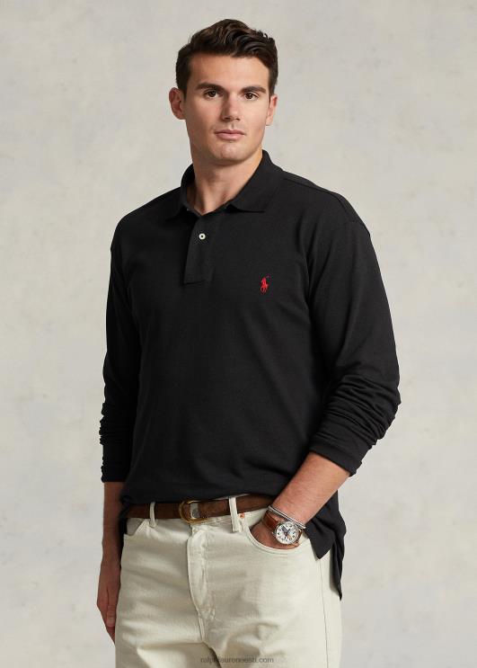 Ralph Lauren mehed võrgust pikkade varrukatega polosärk PR0V1872 must