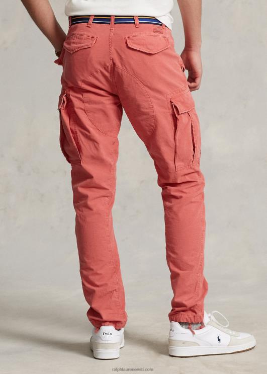 Ralph Lauren mehed Slim fit rõivas värvitud lõuendist cargo püksid PR0V878 tüürpoor punane soolaga