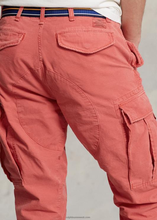 Ralph Lauren mehed Slim fit rõivas värvitud lõuendist cargo püksid PR0V878 tüürpoor punane soolaga