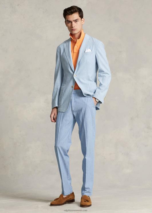 Ralph Lauren mehed chambray ülikonnapüksid PR0V8617 chambray
