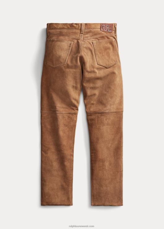 Ralph Lauren mehed õhukesed seemisnahast püksid PR0V1796 hädas tan