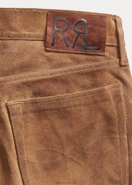 Ralph Lauren mehed õhukesed seemisnahast püksid PR0V1796 hädas tan