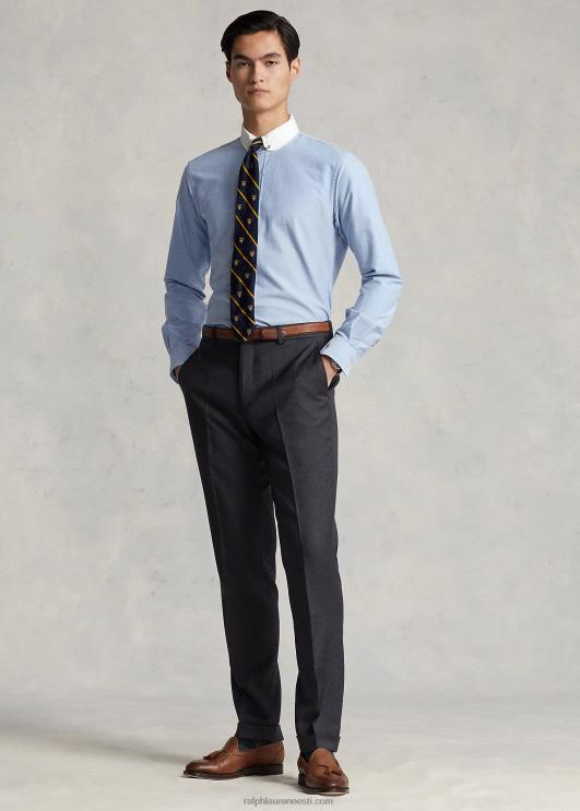 Ralph Lauren mehed õhukesed villased toimsed püksid PR0V735 keskmine hall