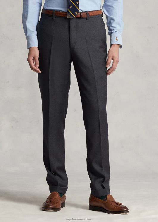 Ralph Lauren mehed õhukesed villased toimsed püksid PR0V735 keskmine hall