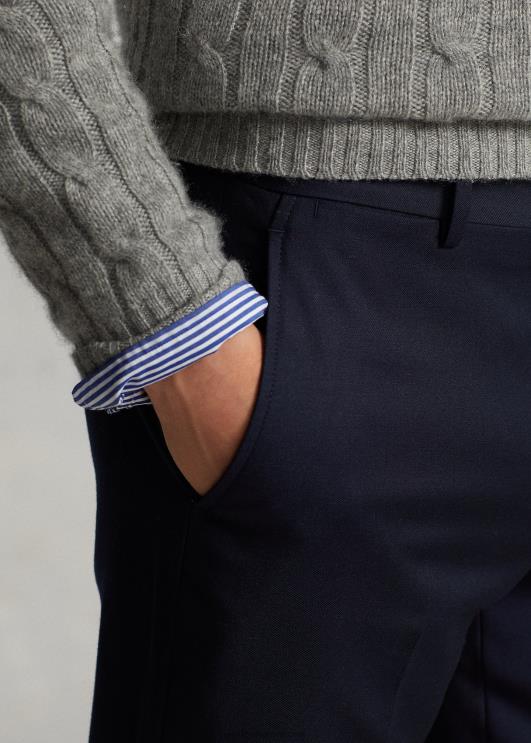 Ralph Lauren mehed õhukesed villased toimsed püksid PR0V737 klassikaline merevägi