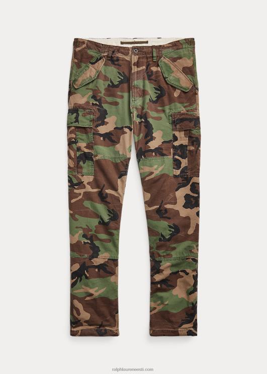 Ralph Lauren mehed klassikaline istuv canvas cargo püksid PR0V1394 ülejääk camo