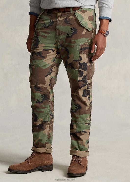 Ralph Lauren mehed klassikaline istuv canvas cargo püksid PR0V1394 ülejääk camo