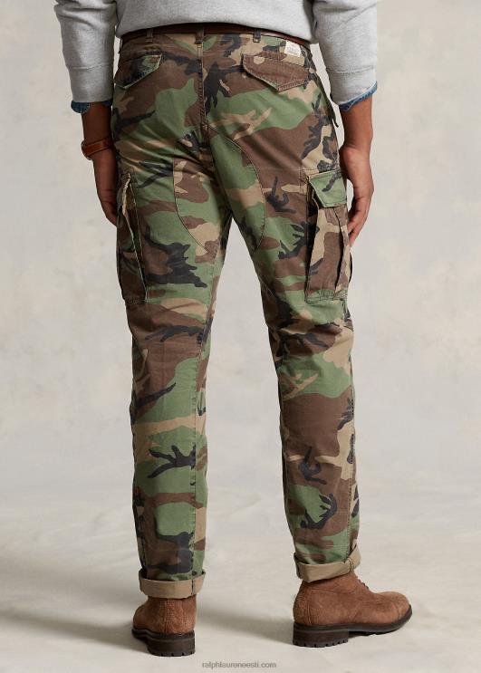 Ralph Lauren mehed klassikaline istuv canvas cargo püksid PR0V1394 ülejääk camo