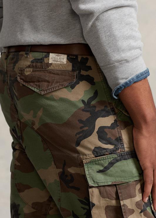Ralph Lauren mehed klassikaline istuv canvas cargo püksid PR0V1394 ülejääk camo