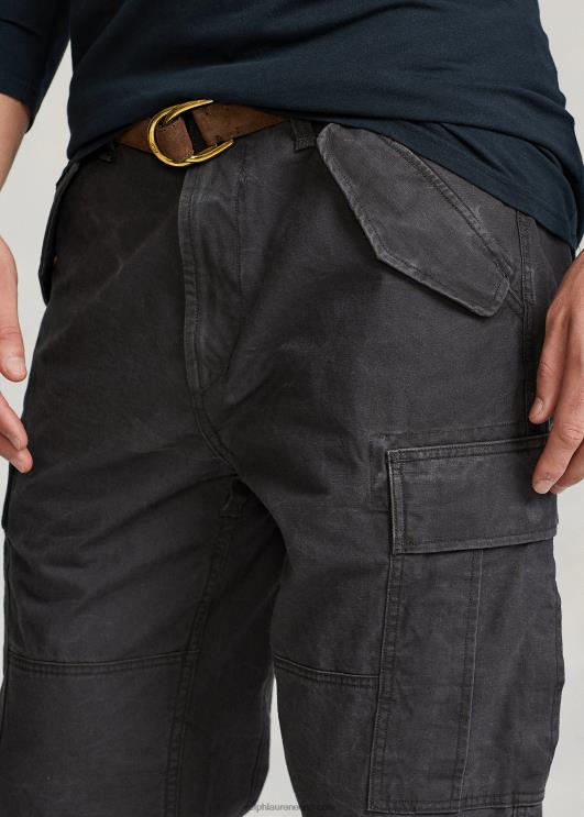 Ralph Lauren mehed klassikaline istuv canvas cargo püksid PR0V8396 kiviklibu must