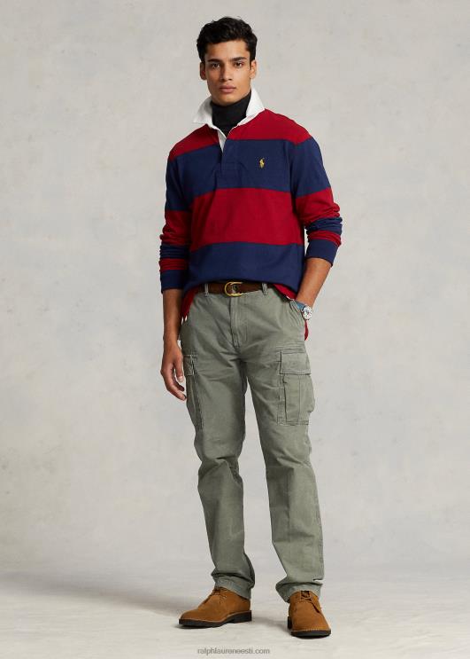 Ralph Lauren mehed lõdvestunud istuv lõuend cargo püksid PR0V1010 õues oliiv