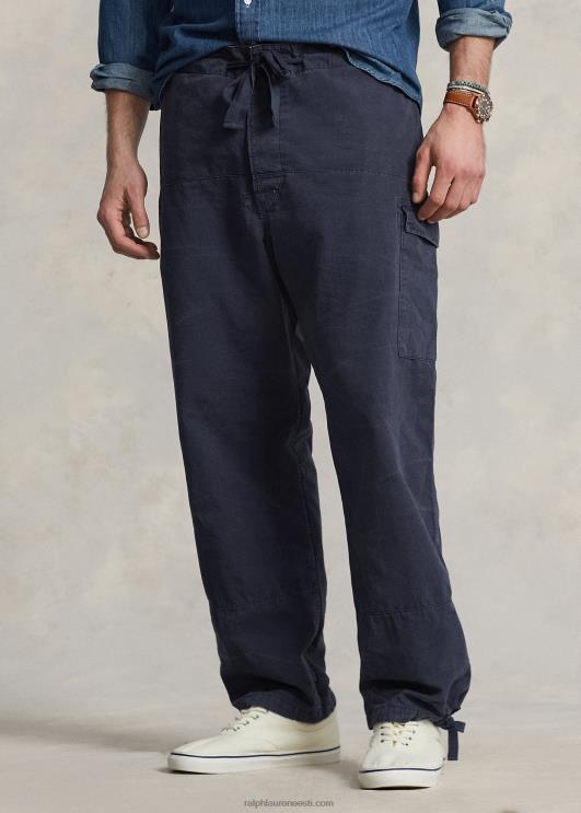 Ralph Lauren mehed lõdvestunud istuv lõuend cargo püksid PR0V1356 Newporti merevägi