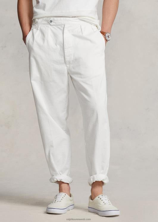 Ralph Lauren mehed lõdvestunud istuv plisseeritud toimpüks PR0V8626 tekipesu valge