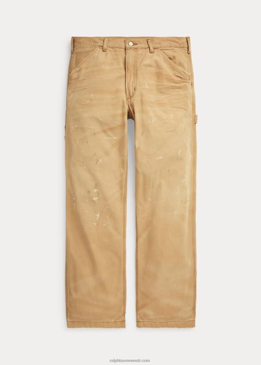 Ralph Lauren mehed lõdvestunud värvi-pritsmetega lõuendipüksid PR0V8510 mees