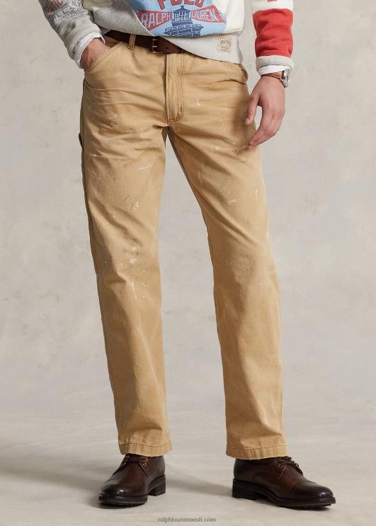 Ralph Lauren mehed lõdvestunud värvi-pritsmetega lõuendipüksid PR0V8510 mees