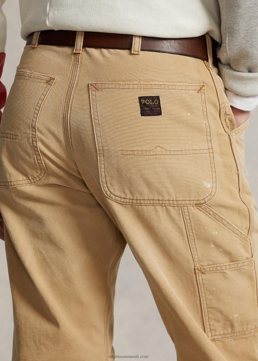 Ralph Lauren mehed lõdvestunud värvi-pritsmetega lõuendipüksid PR0V8510 mees