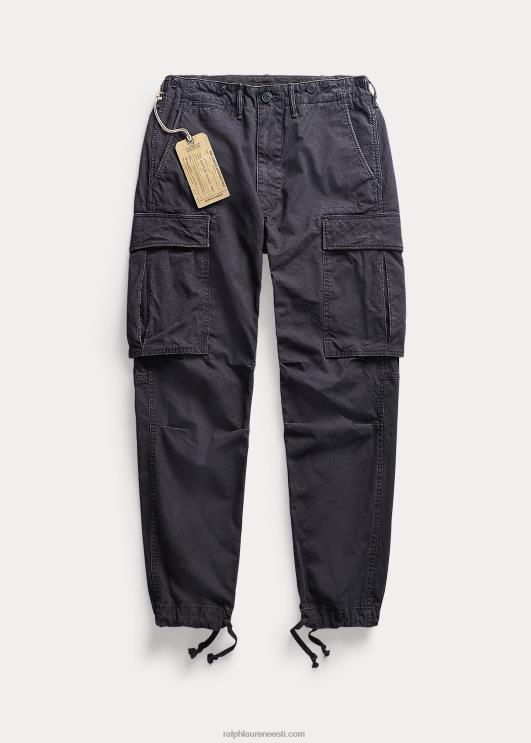 Ralph Lauren mehed ülejääk lõuend lasti püksid PR0V8704 must