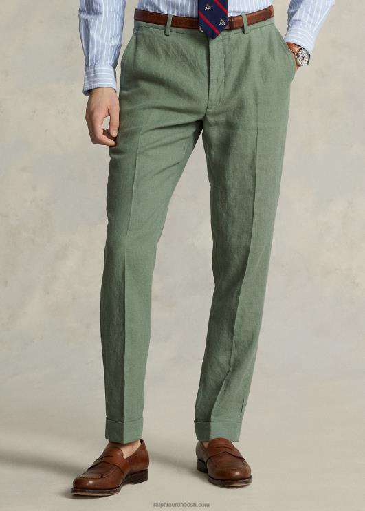 Ralph Lauren mehed linane ülikonnapüksid PR0V1076 lasti roheline