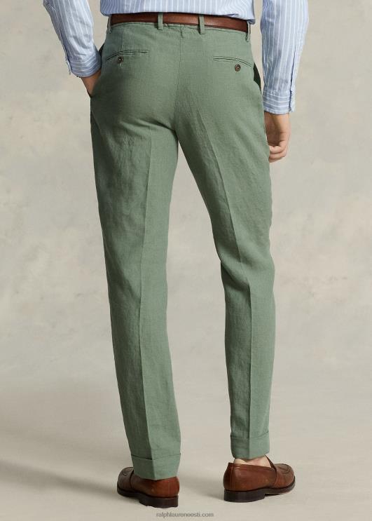 Ralph Lauren mehed linane ülikonnapüksid PR0V1076 lasti roheline