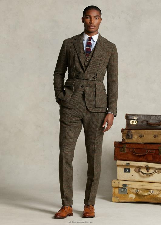 Ralph Lauren mehed morehouse kollektsiooni ülikonnapüksid PR0V1287 pruun