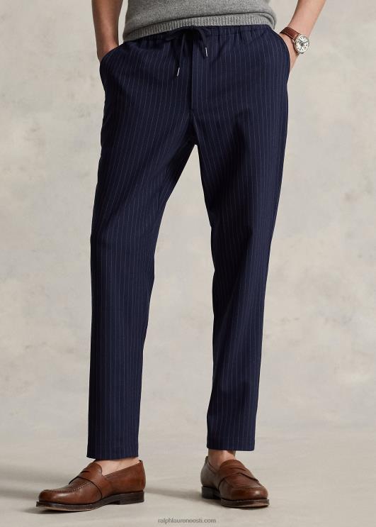 Ralph Lauren mehed neale prepster klassikalised kitsenevad püksid PR0V859 mereväe pinstripe