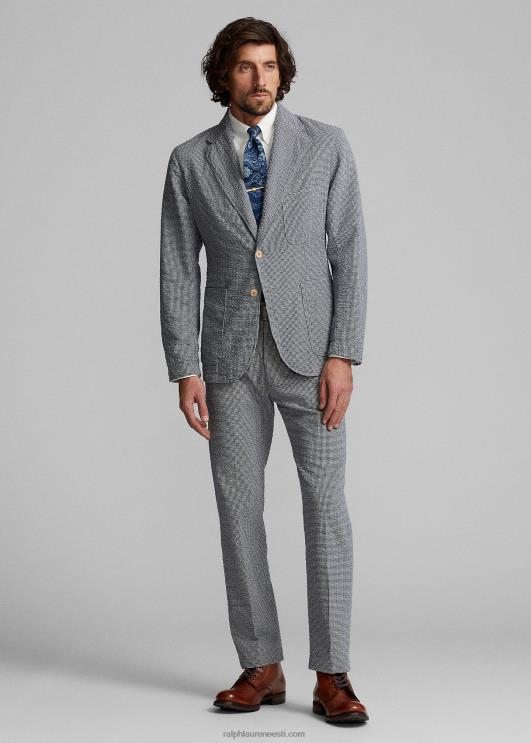 Ralph Lauren mehed ohvitser seersicker püks PR0V1697 sinine/kreem