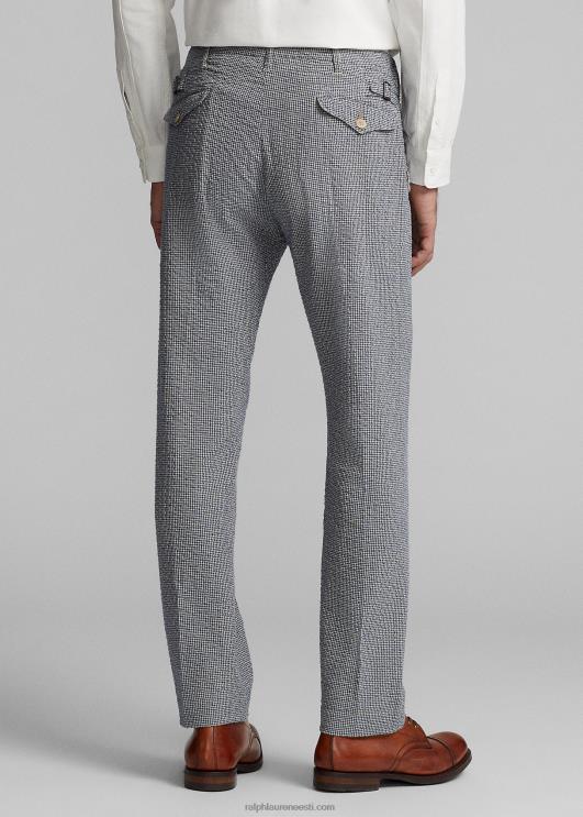 Ralph Lauren mehed ohvitser seersicker püks PR0V1697 sinine/kreem