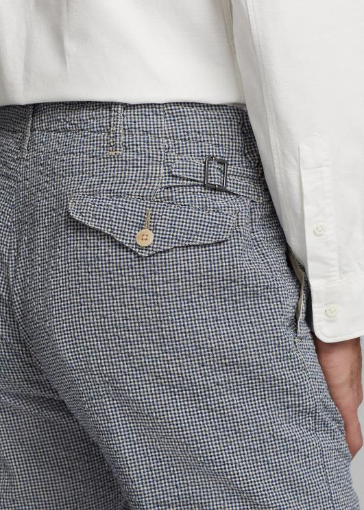 Ralph Lauren mehed ohvitser seersicker püks PR0V1697 sinine/kreem