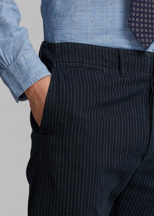 Ralph Lauren mehed ohvitser triibuline kalasabapüks PR0V1698 indigo pinstripe