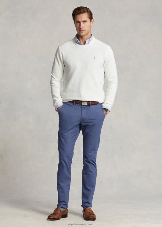 Ralph Lauren mehed pestud veniv chino püksid kõik sobivad PR0V8394 kerge merevägi