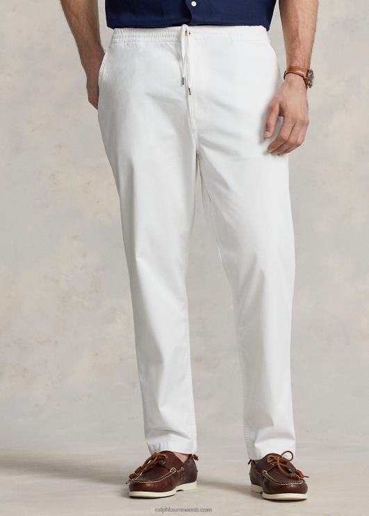 Ralph Lauren mehed polo prepster stretch klassikalises vormis püksid PR0V1907 tekipesu valge