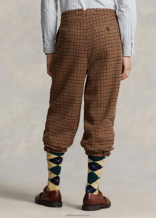 Ralph Lauren mehed ruuduline villane pluss kahe ülikonna püksid PR0V1290 pruun/pruun