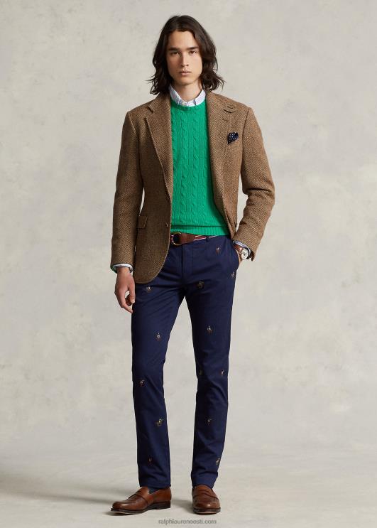 Ralph Lauren mehed stretch slim fit tikitud chino püksid PR0V1045 nep